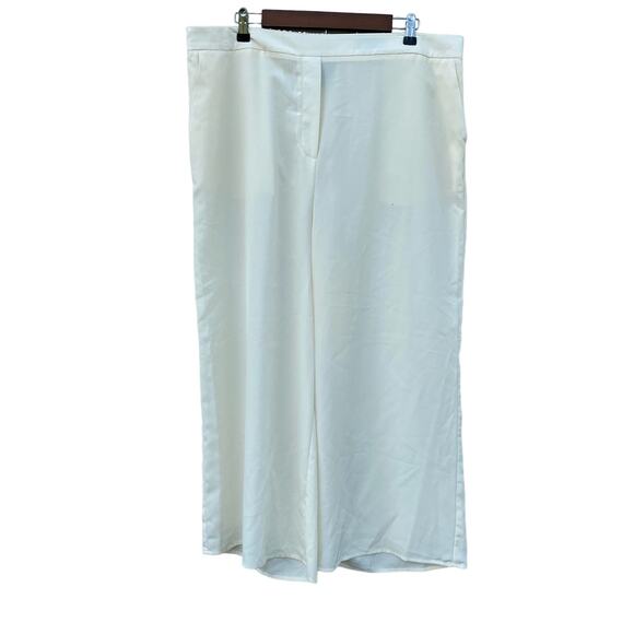 New Worthington Women Cream Pull On Wide Leg Elastic Waist Dress Pants 1X - Picture 1 of 5
